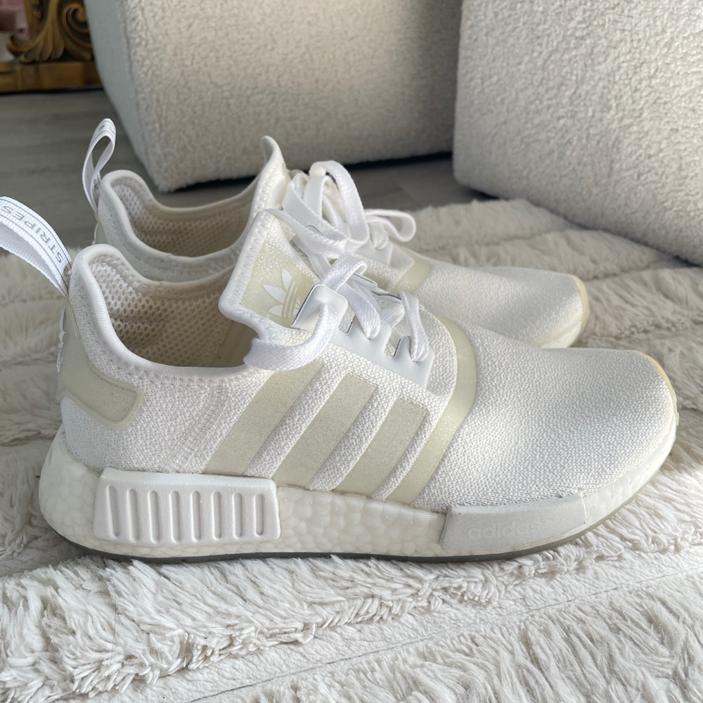 Adidas Cream and White NMD Sneakers